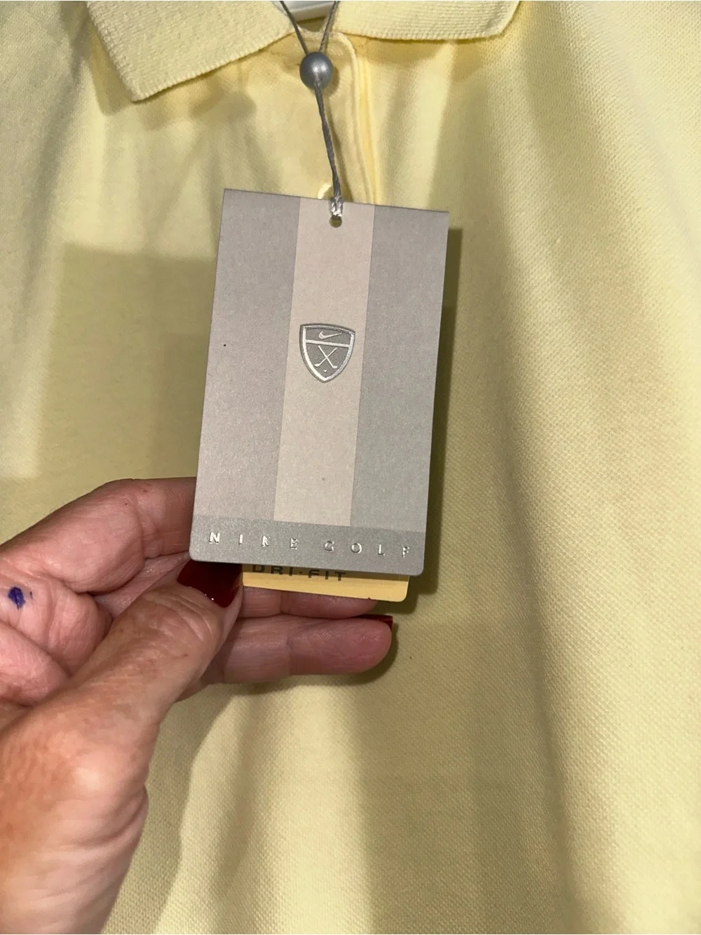Nike Sleeveless Polo Tank Top - Pale Yellow